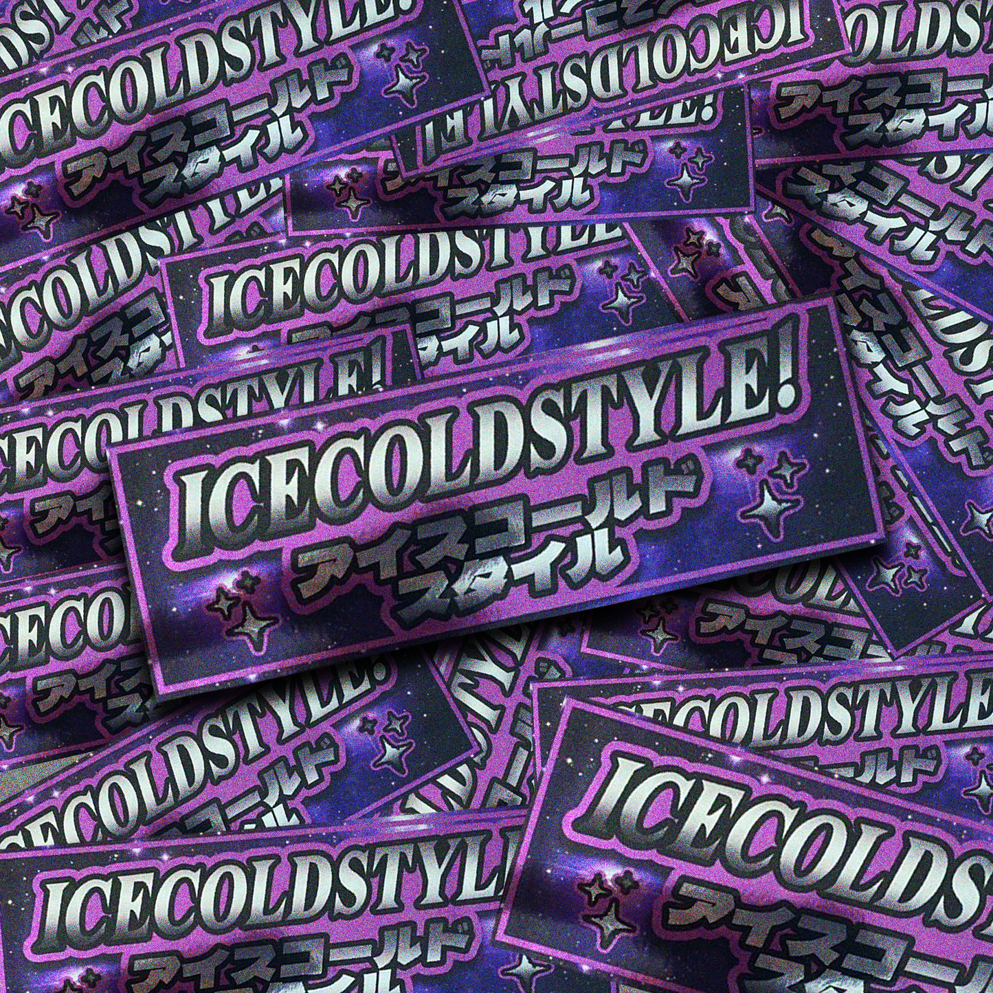 "ICE COLD STYLE" CHROME SLAP STICKER