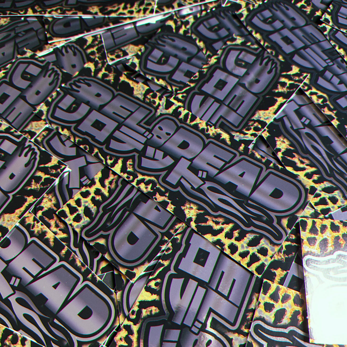 "LEOPARD" CHROME SLAP STICKER