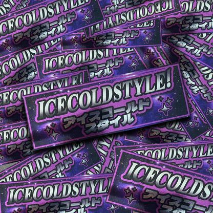 "ICE COLD STYLE" CHROME SLAP STICKER