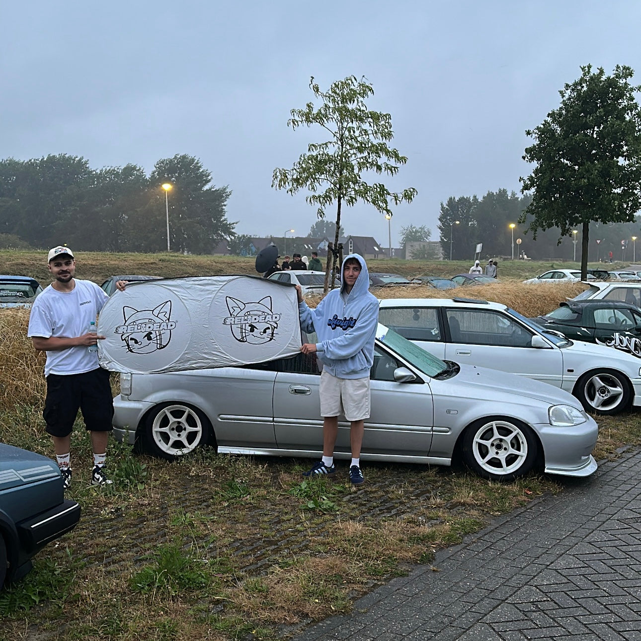 "CAT LOGO" CAR SUN SHADE