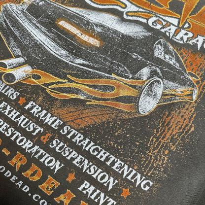"R-DEAD GARAGE" OLIVE VINTAGE OVERSIZED T-SHIRT