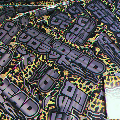 "LEOPARD" CHROME SLAP STICKER