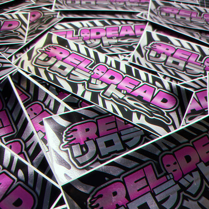 "ZEBRA V1" CHROME SLAP STICKER