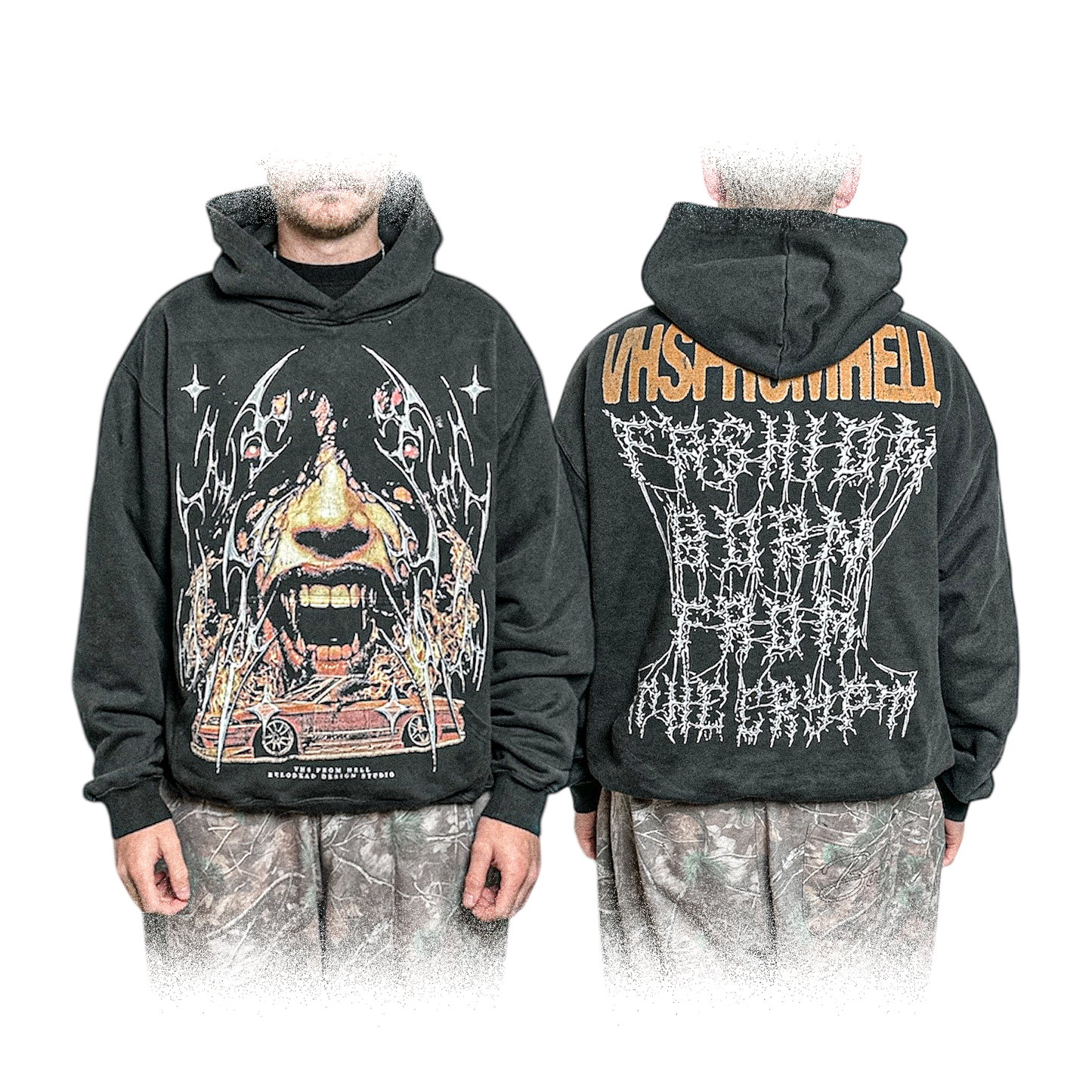 "VHSFROMHELL" VINTAGE OVERSIZED HOODIE