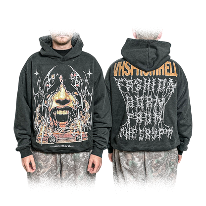 "VHSFROMHELL" VINTAGE OVERSIZED HOODIE