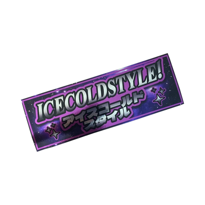 "ICE COLD STYLE" CHROME SLAP STICKER