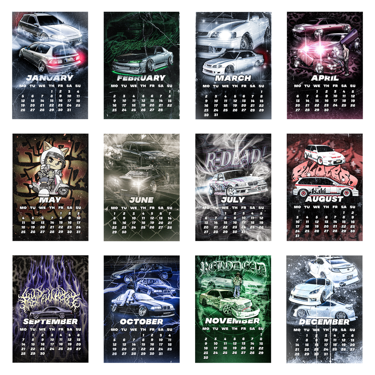 STANCE CAR CALENDAR 2026 (A2)