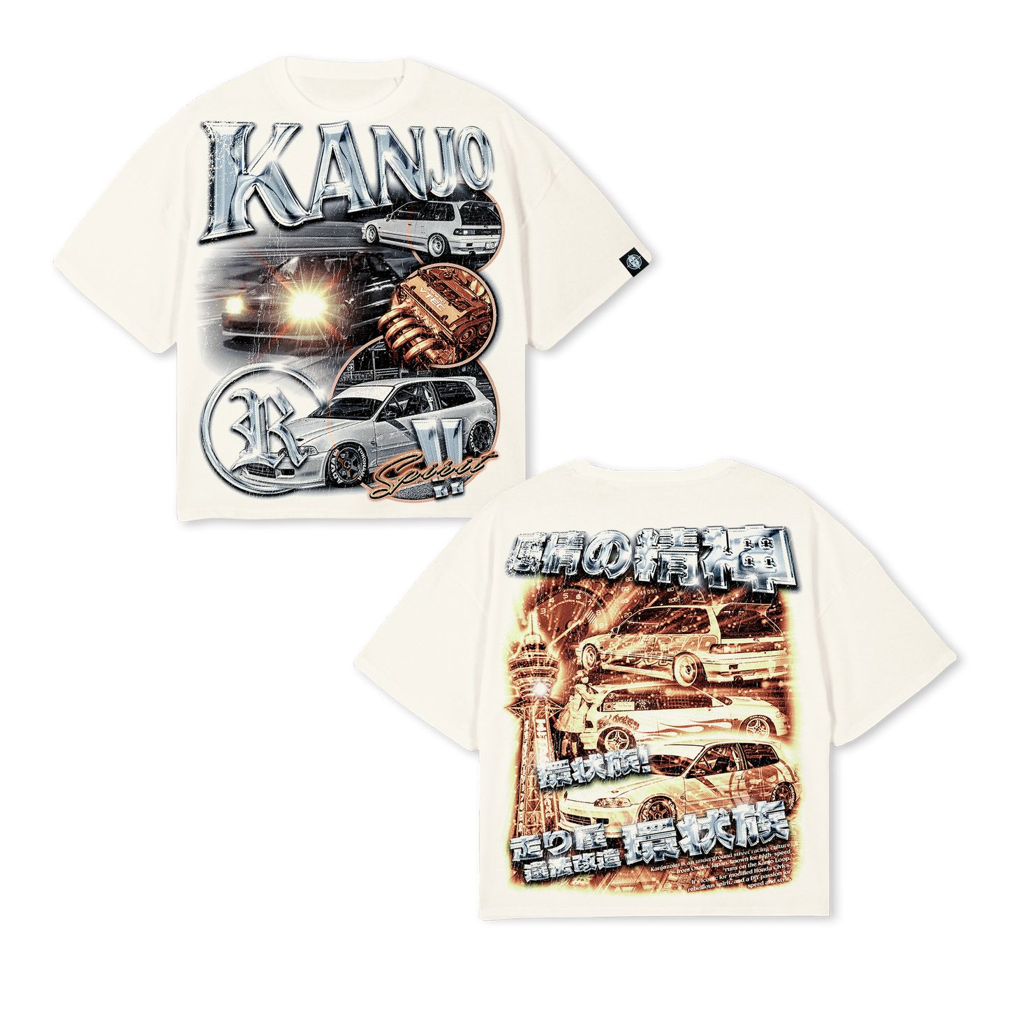 "KANJO SPIRIT" VINTAGE OVERSIZED T-SHIRT