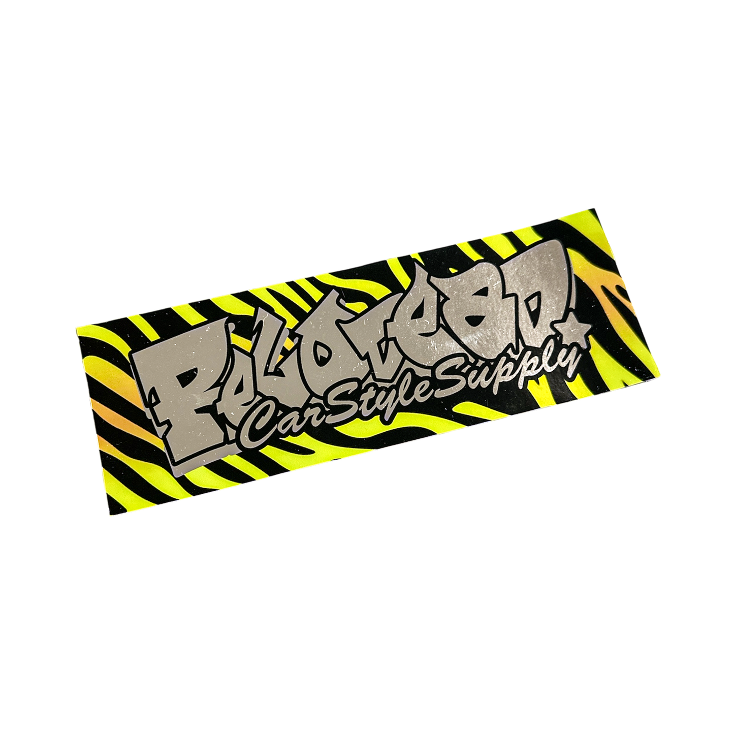 "ZEBRA V2" CHROME SLAP STICKER